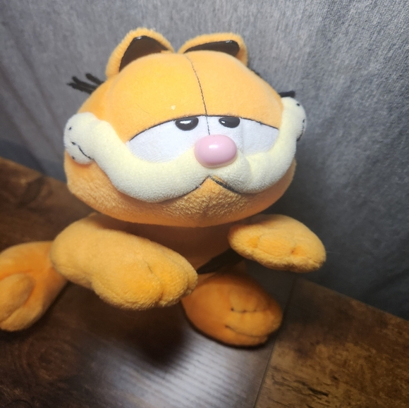GARFIELD TY Beanie Buddies  Lying Down *RETIRED* Rare 2006 12" Long Orange Cat - Picture 4 of 8